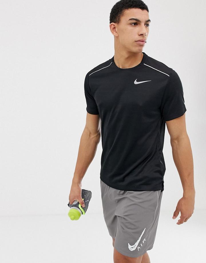 Nike Running Miler T-shirt In Black