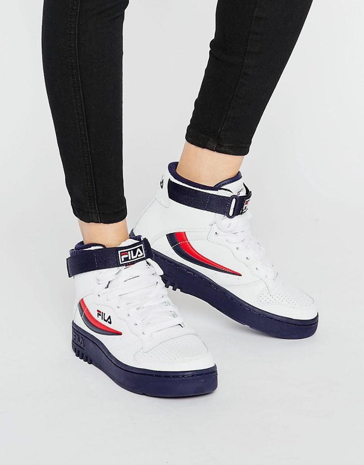 Fila Fx-100 High Sneakers In White - White