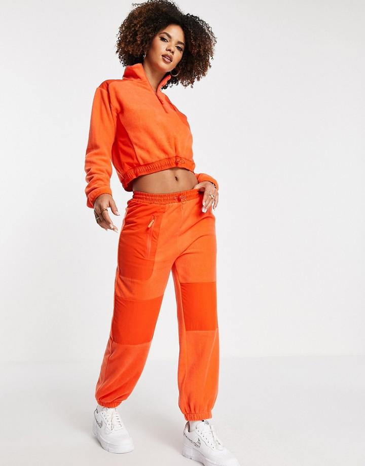 Asos 4505 Sweatpants In Woven And Fleece Hybrid-red