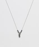 Bershka Multi Pendant Necklace With Beads In Silver - Silver