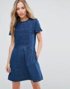 Bellfield Yarrow Jacquard Dress - Blue