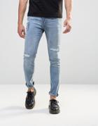 Cheap Monday Tight Skinny Jeans Vac Distress Repair - Vac