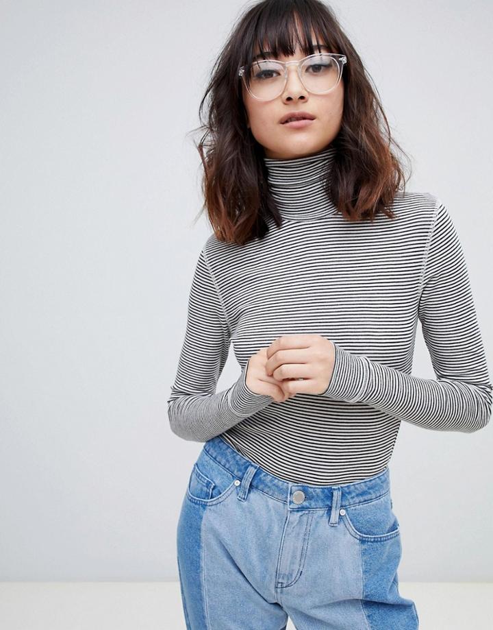 2ndday Striped Turtleneck Striped Top - Multi