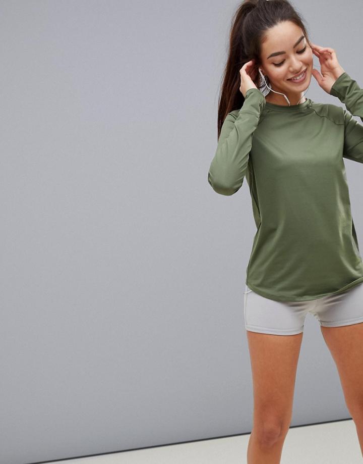 Asos 4505 Training Long Sleeve Top In Loose Fit - Green