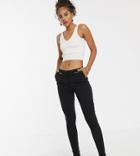 New Look Tall Zip Detail Slim Leg Pants In Black - Black