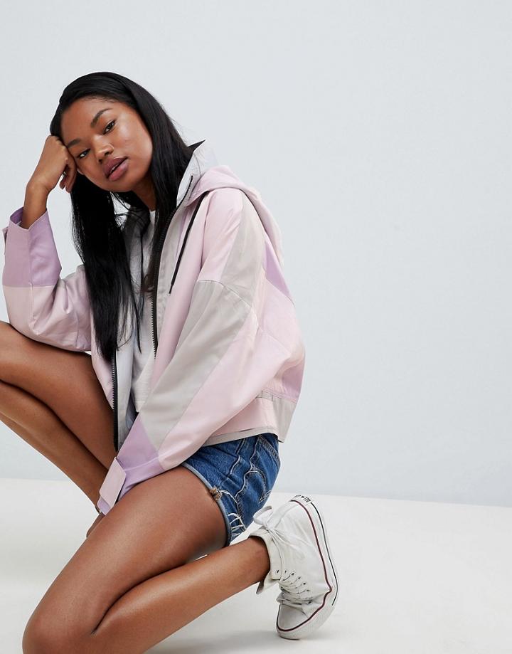 Asos Design Color Block Anorak Jacket - Pink