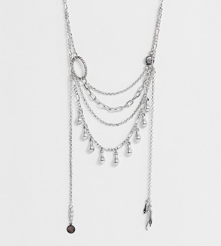 Sacred Hawk Bell Layering Necklace In Silver - Silver
