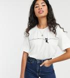 People Tree Slogan Cat T-shirt - White