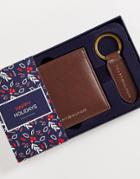 Tommy Hilfiger Wallet And Key Fob Set In Brown