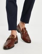 River Island Snaffle Detail Loafer In Brown