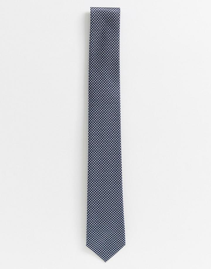 French Connection Multi Triangle Print Tie-black