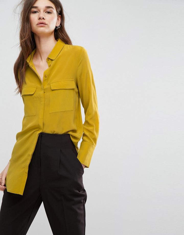 Gestuz Vega Silk Shirt - Yellow