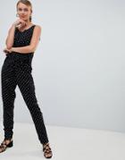 Only Lisa Polka Dot Jumpsuit - Black