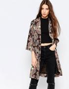 Qed London Printed Duster Jacket