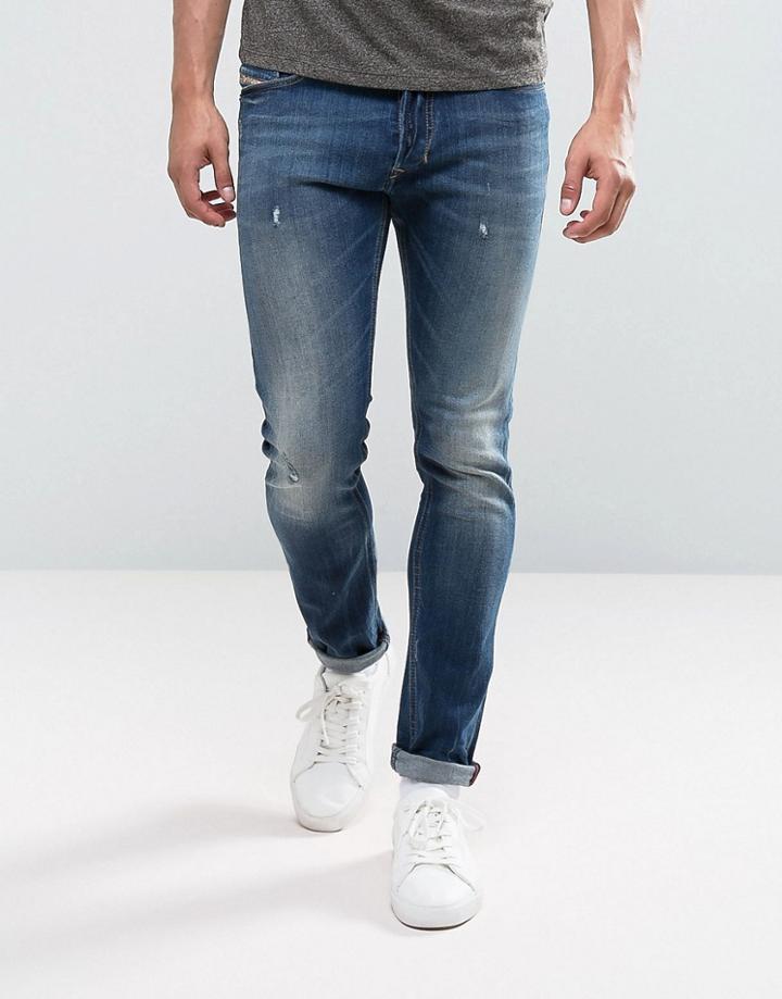 Diesel Tepphar Skinny Jeans 084gg Light Wash - Blue