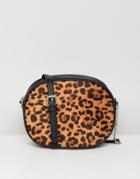 Stradivarius Leopard X Body Bag - Black