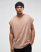 Asos Super Oversized T-shirt In Brown - Nutella