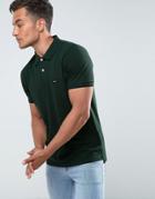 Tommy Hilfiger Luxury Pique Polo Tipped Slim Fit In Green - Green