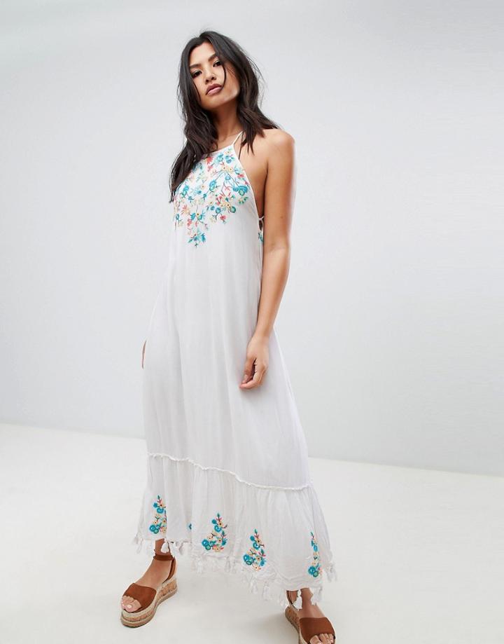 Raga Ashlynn Embroidered Maxi Dress - White