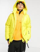 Asos 4505 Padded Ski Jacket In Neon Yellow