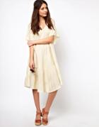 Ganni Water Moon Dress - Cream