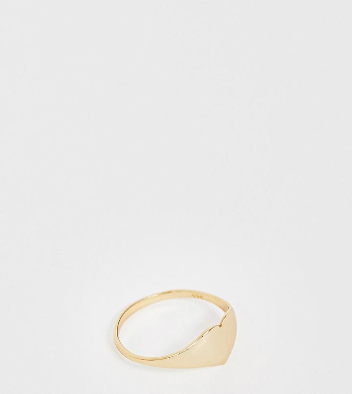 Rock 'n' Rose Sterling Silver Gold Plated Heart Signet Ring