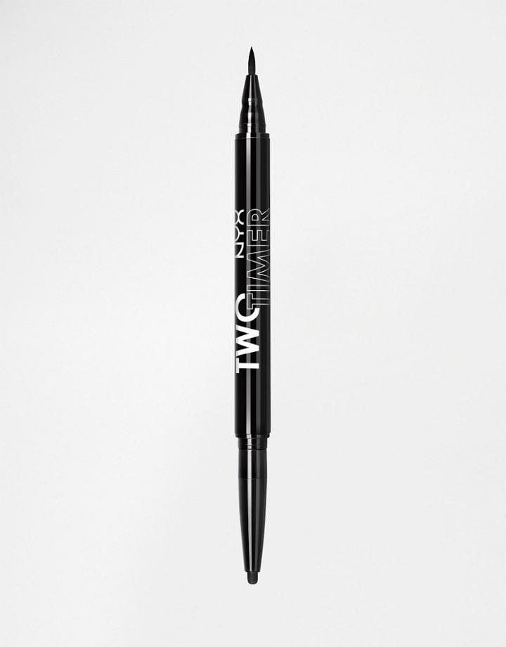Nyx Two Timer - Dual Ended Eyeliner - Jet Black