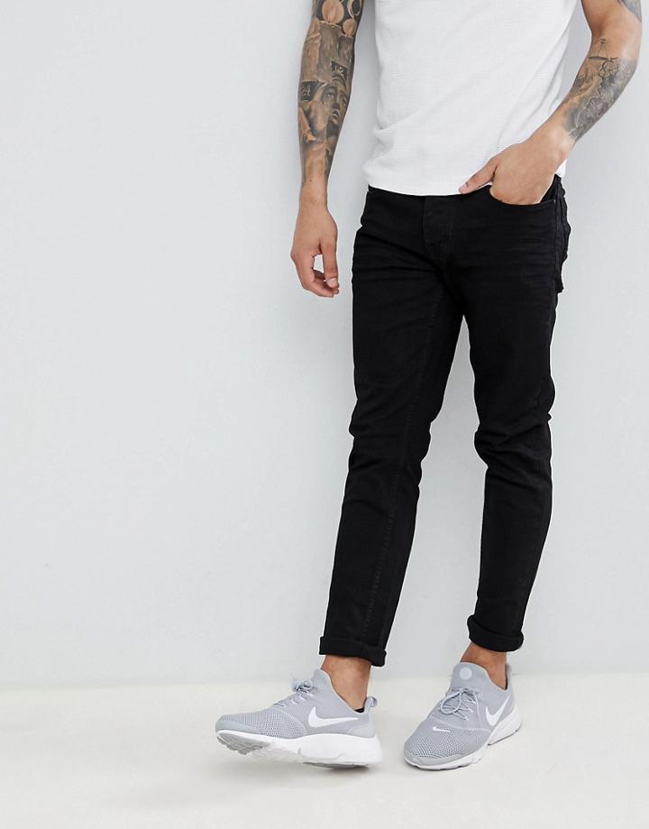 Threadbare Skinny Fit Jeans In Black - Black