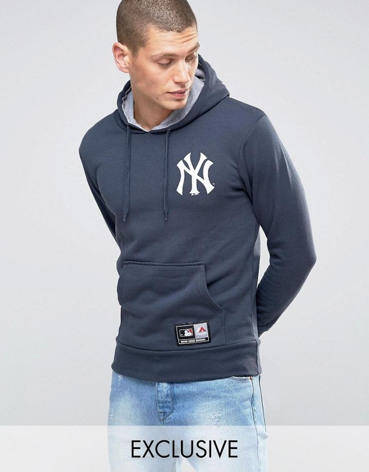 Majestic Yankees Hoodie Exclusive To Asos - Navy