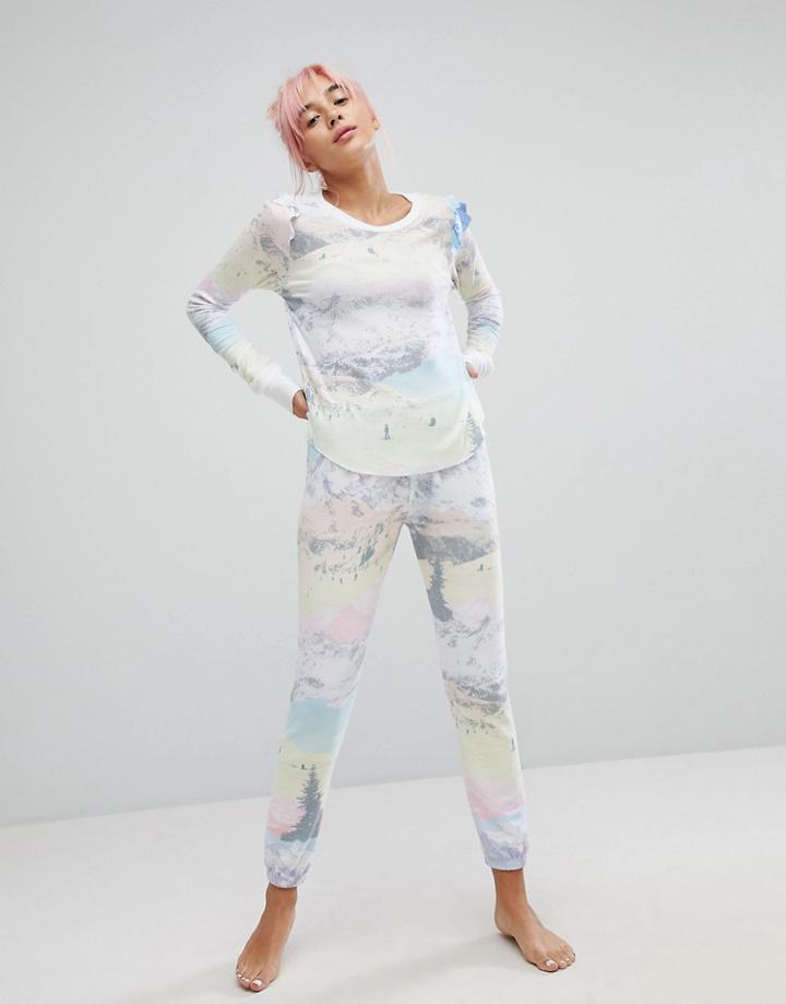 Wildfox Ski Slopes Lounge Jogger - Multi