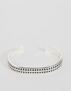 Icon Brand Premium Houndtooth Cuff Bracelet In Silver - Silver