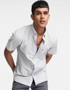 Tommy Hilfiger Soft Stripe Short Sleeve Shirt In Navy