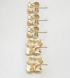 Asos Pack Of 5 Gold Leaf Hair Clips - Gold