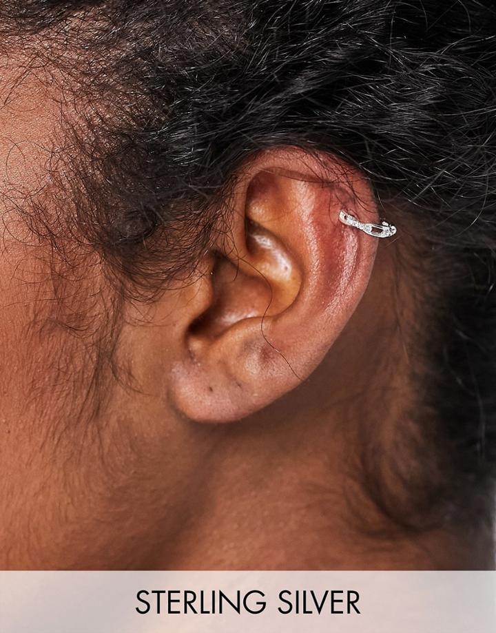 Kingsley Ryan Chunky Chain Ear Cuff In Sterling Silver