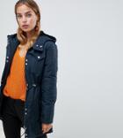 Y.a.s Petite Hooded Parka - Green