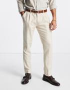 Gianni Feraud Wedding Slim Fit Wool Mix Check Suit Pants-white