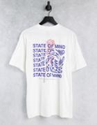 River Island State Of Mind T-shirt In White