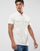 Abercrombie & Fitch Military Muscle Slim Fit Polo Jersey In Beige - Beige