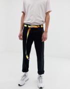 Asos Design Festival Slim Long Ended Belt In Iridescent Plastic And D-rings - Clear