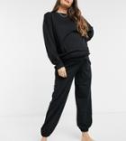 Asos Design Maternity Lounge Super Oversized Sweatpants In Black