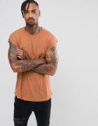 Another Influence Cap Sleeve Tank - Brown