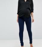Bandia Maternity Over The Bump Jegging With Removable Bump Band-blue