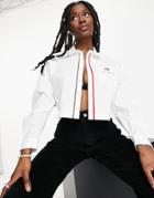 Tommy Jeans Cropped Shirt In White