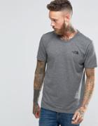 The North Face T-shirt With Chest Logo In Grey - Gray