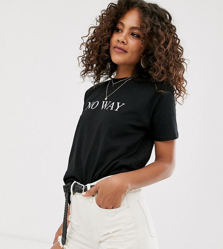 Asos Design Tall T-shirt With No Way Motif