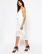 Bec & Bridge Marvel Midi Dress In Lace - White