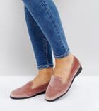 Asos Malbec Wide Fit Flat Shoes - Beige