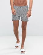 Scotch And Soda Striped Basic Swim Shorts - Navy