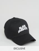 Reclaimed Vintage Inspired Baseball Cap In Black With Black Sabbath Logo - Black