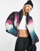 Weekday Bright Wavy Padded Jacket In Ombre - Multi